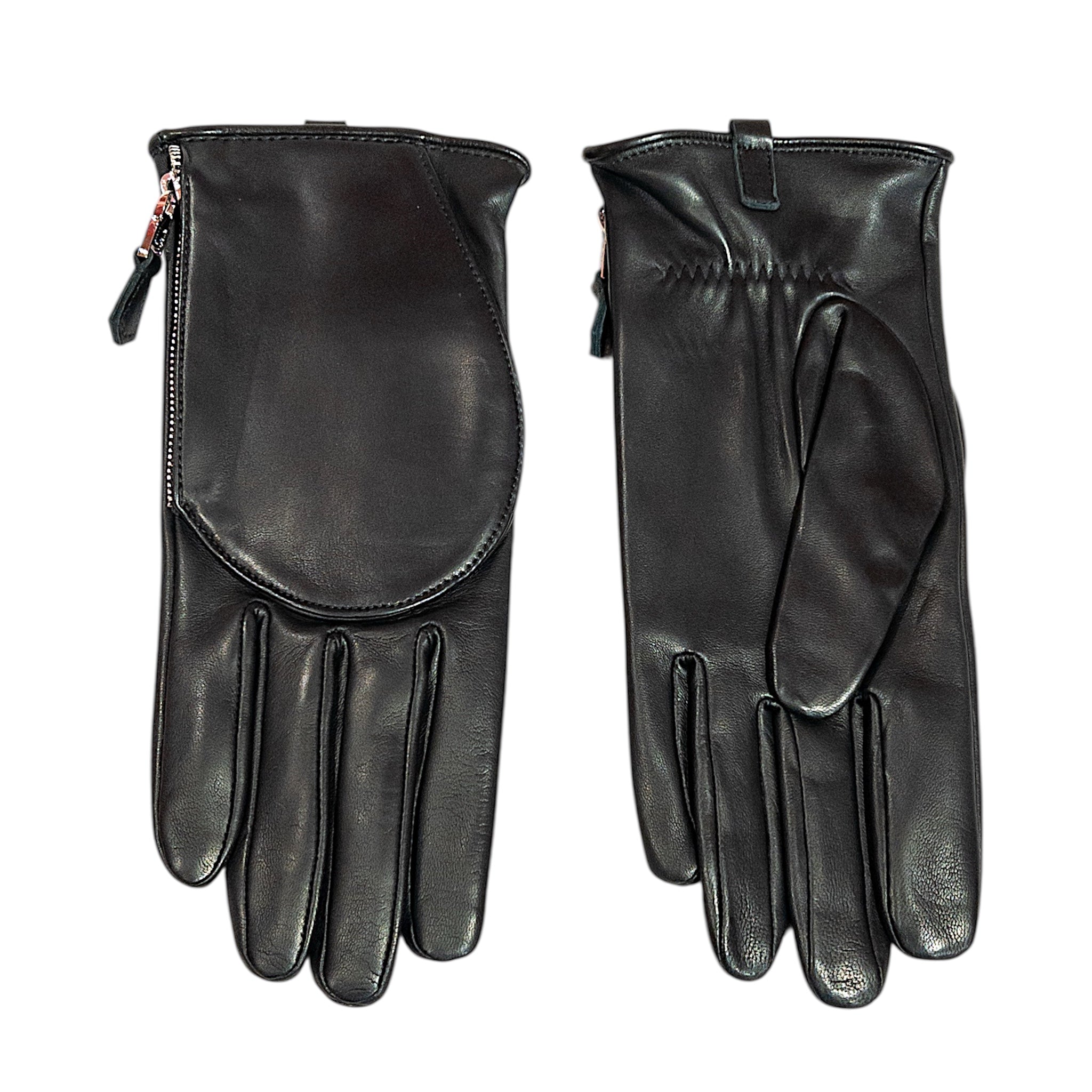 Pocket gloves - black with silver finish