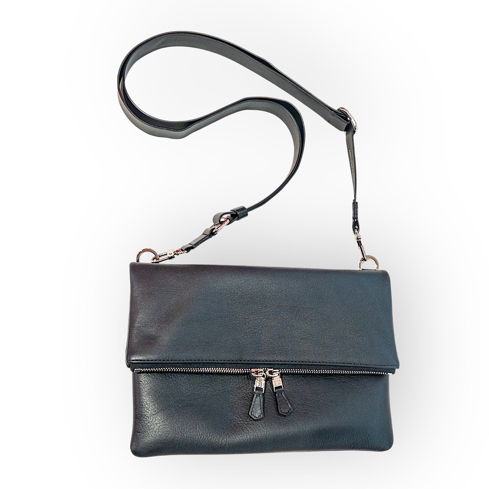 Duo Pocket single fold with medium flap - Black